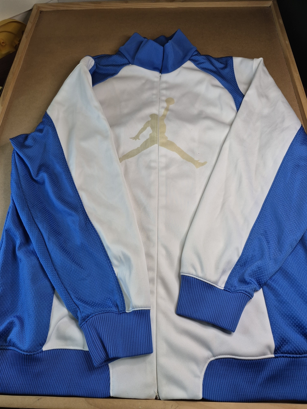 Jordan White and Blue Retro Jumpman Track Jacket